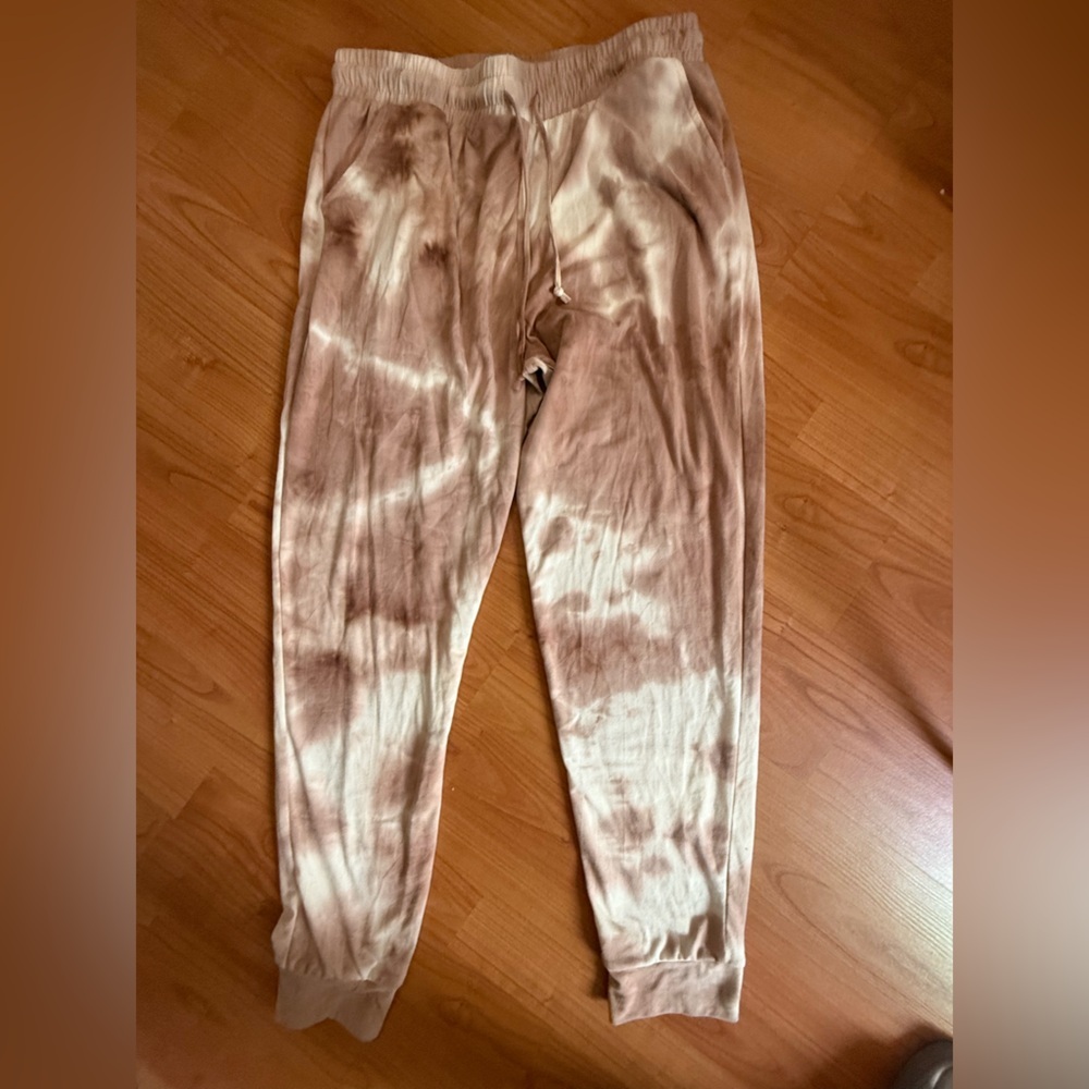 BBJ Los Angeles Joggers Womens L Tie Dye Stretch Soft Elastic Waist Pockets